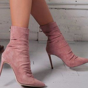 Soft Pink Ankle Boots 7.5